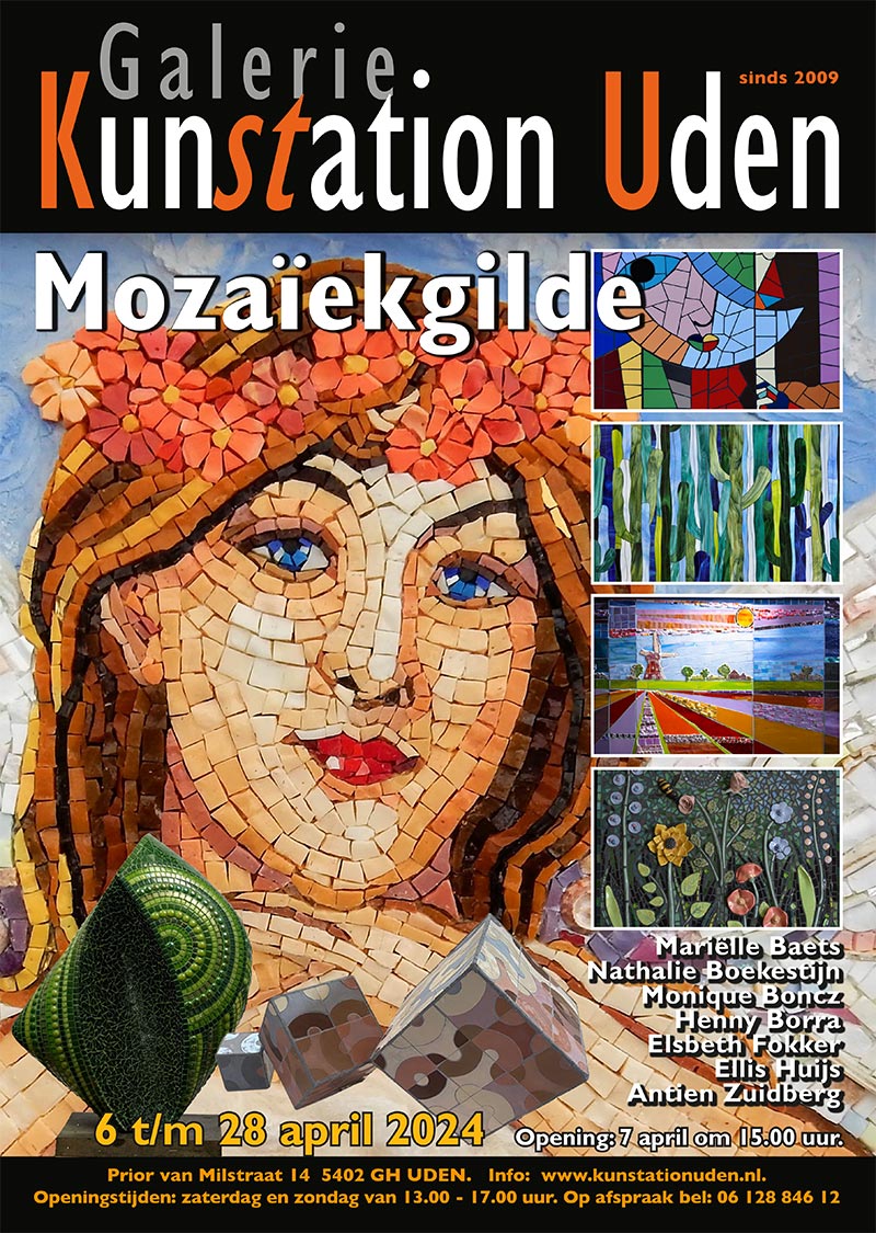 Poster 04 April 2024 featured Kunstation Uden Mozaikgilde