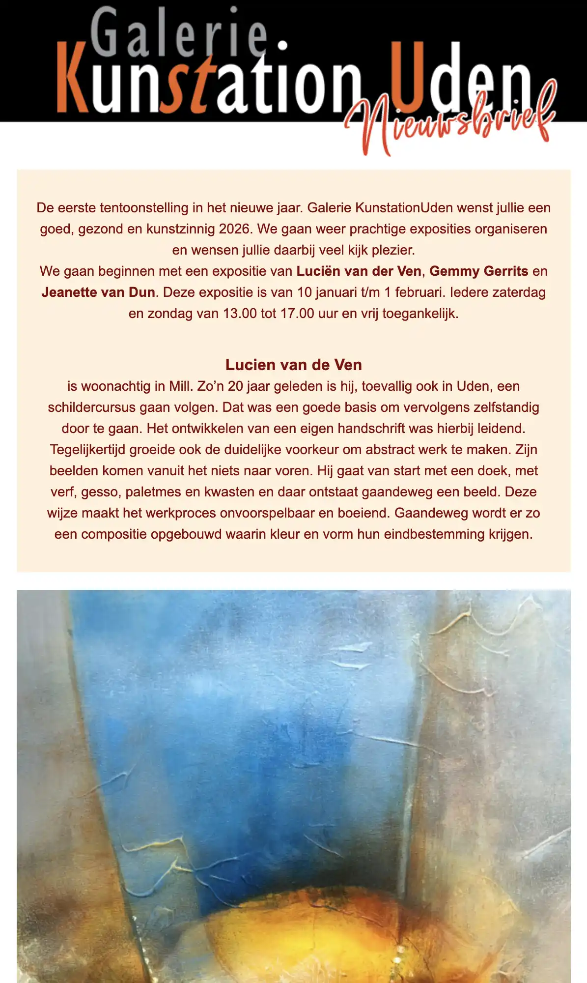 2026 Nieuwsbrief nr 01 2026 Nieuwsbrief nr 01