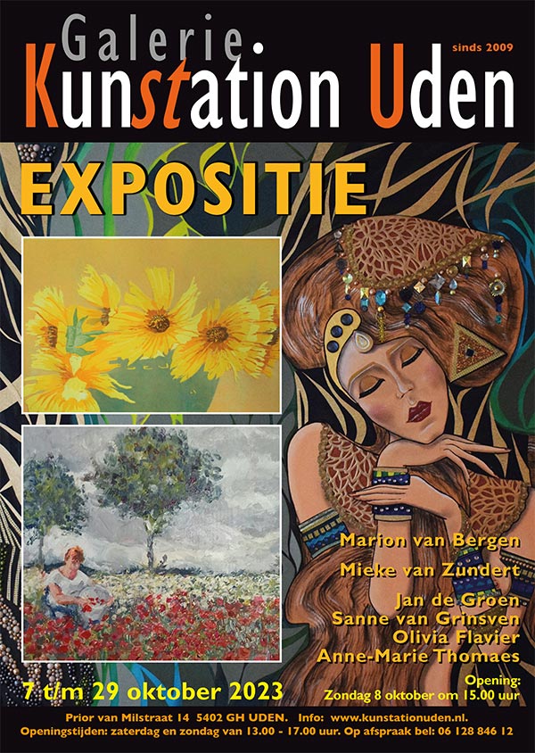2023 10 Expositie Oktober Kunstation Uden poster